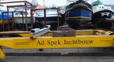 Winterstalling buiten op de wal