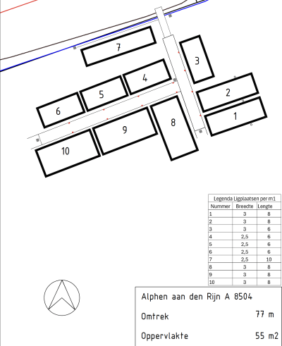 Ligplaats #10 - 8 x 3 meter - Rijnhaven Bouwzorg - Alphen aan Den Rijn